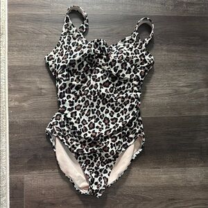 Leopard Print One-Piece Swimsuit